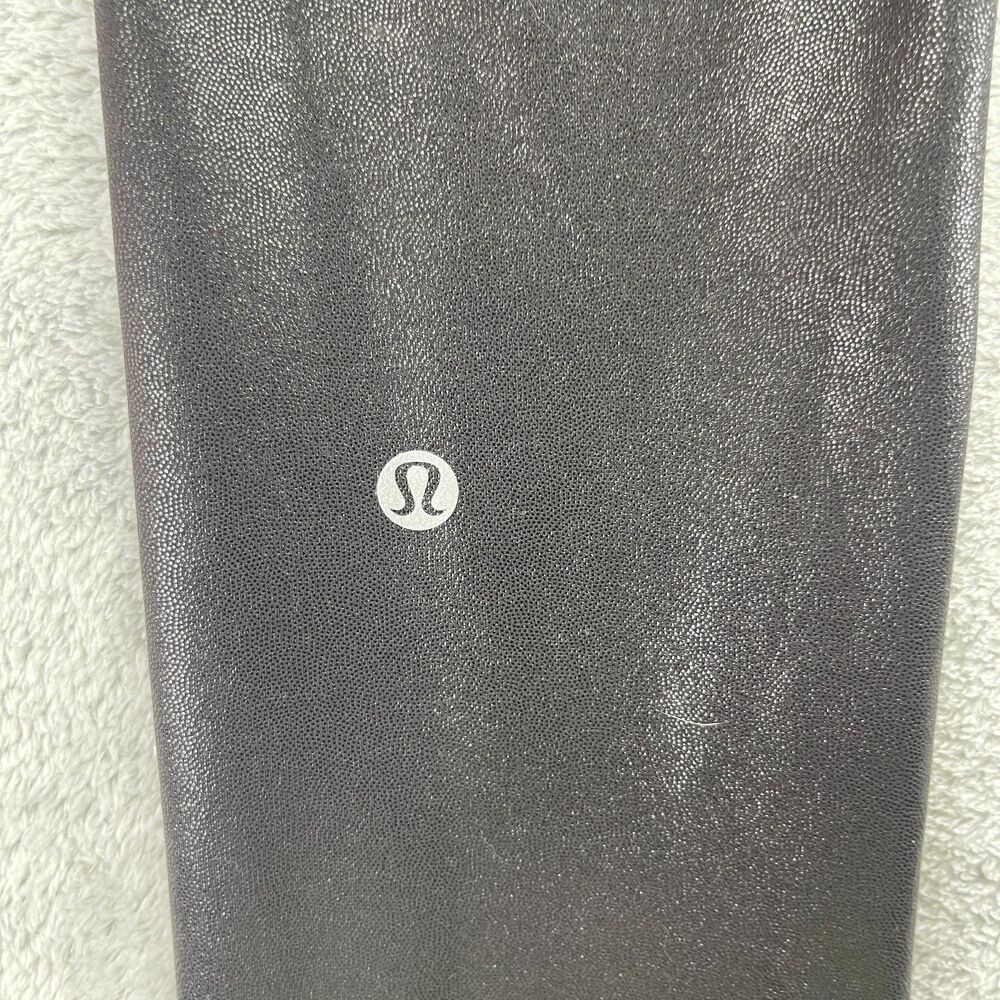 Lululemon Wunder Train 25 In Foil Leggings Womens 4 Black Stretch Yoga Running - Picture 6 of 9